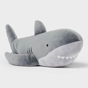 Shark Weighted Plush Throw Pillow Gray - Pillowfort